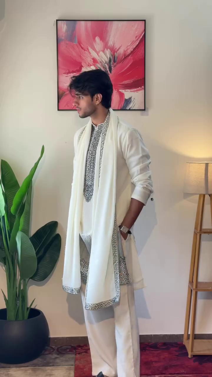 The Vermillion "Paisley" Heritage Kurta