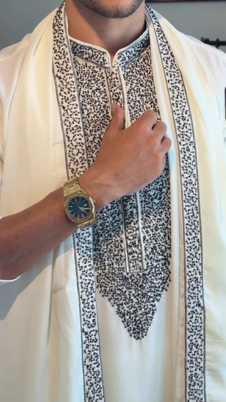 The Vermillion "Paisley" Heritage Kurta