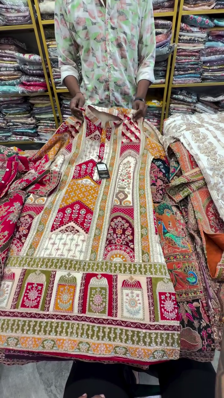 The Teal "Rajwada" Architectural Kurta