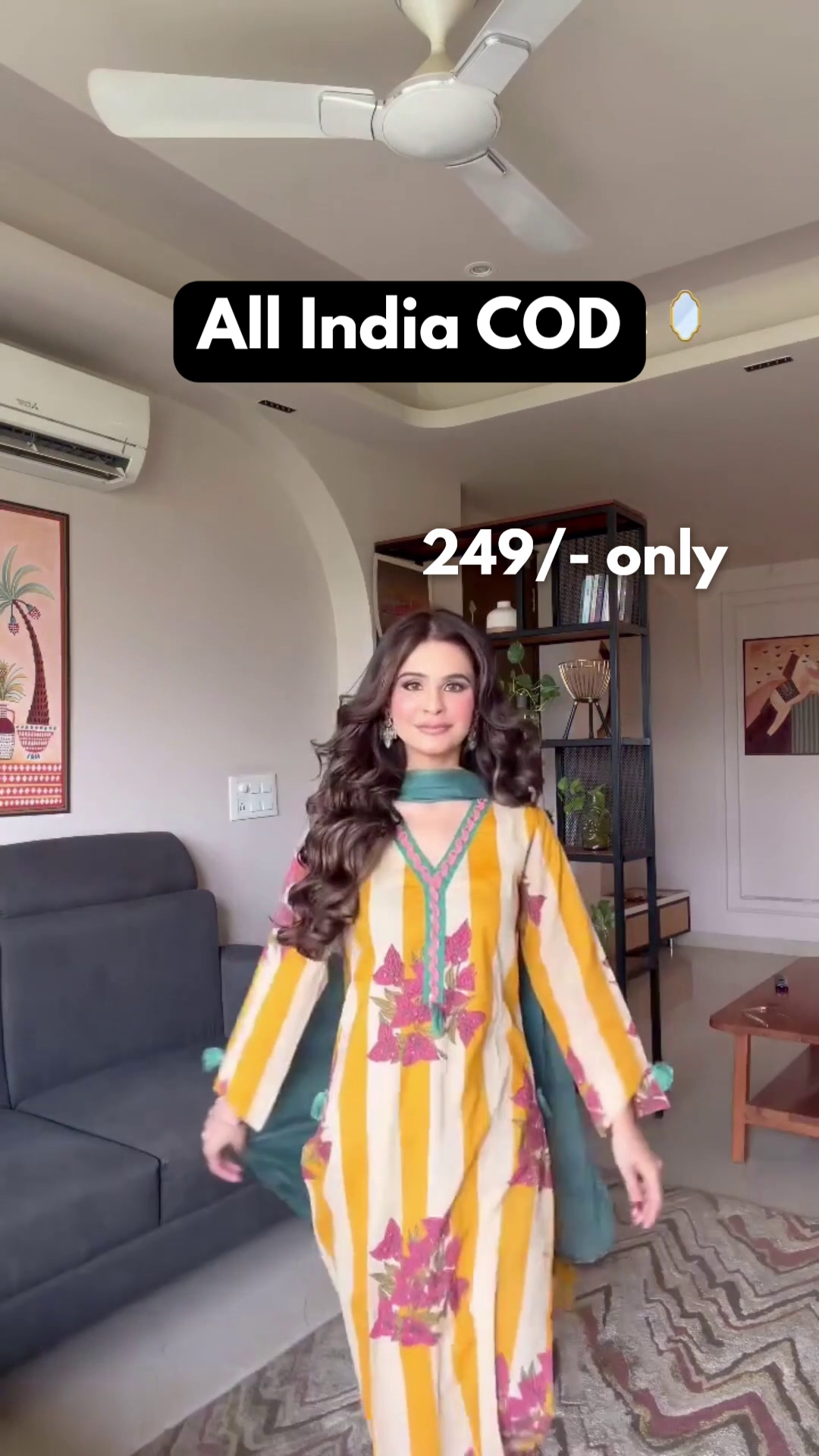 Vibrant Printed Kurta Set with Flowing Dupatta
