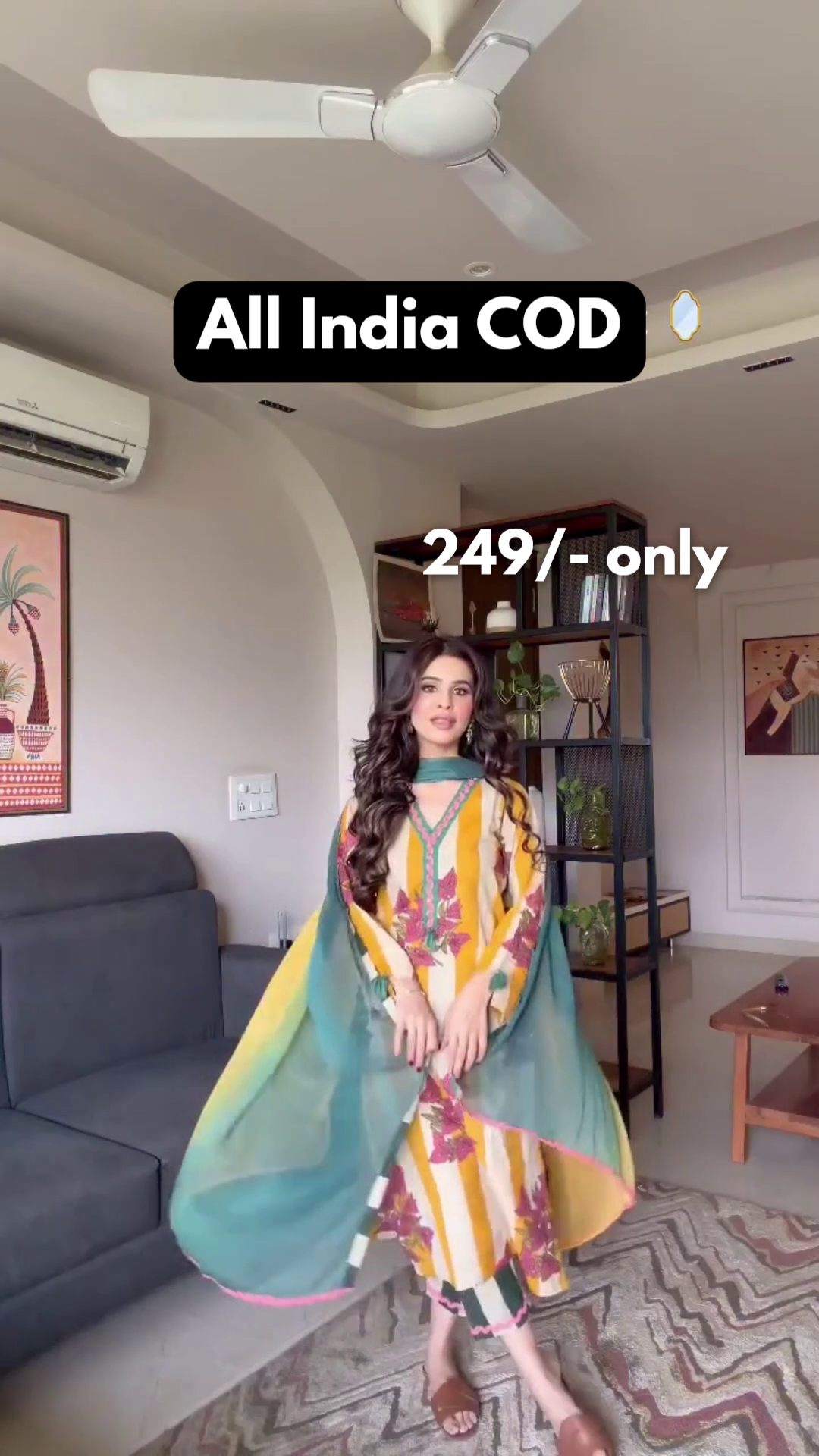 Vibrant Printed Kurta Set with Flowing Dupatta