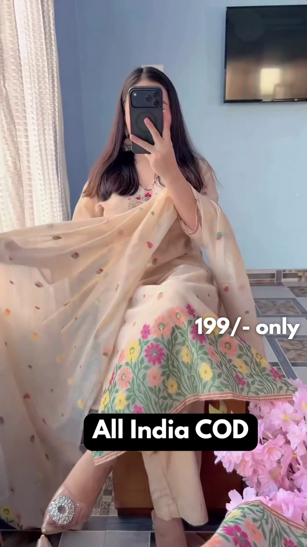 Soft Floral Printed Ethnic Suit