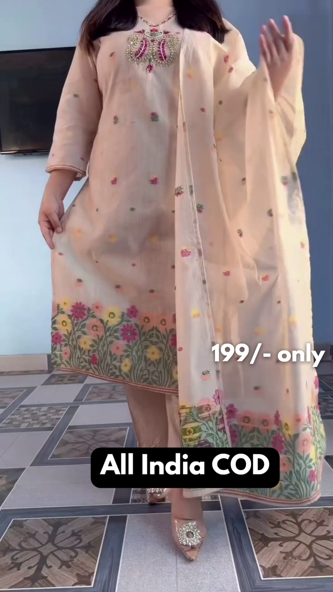 Soft Floral Printed Ethnic Suit