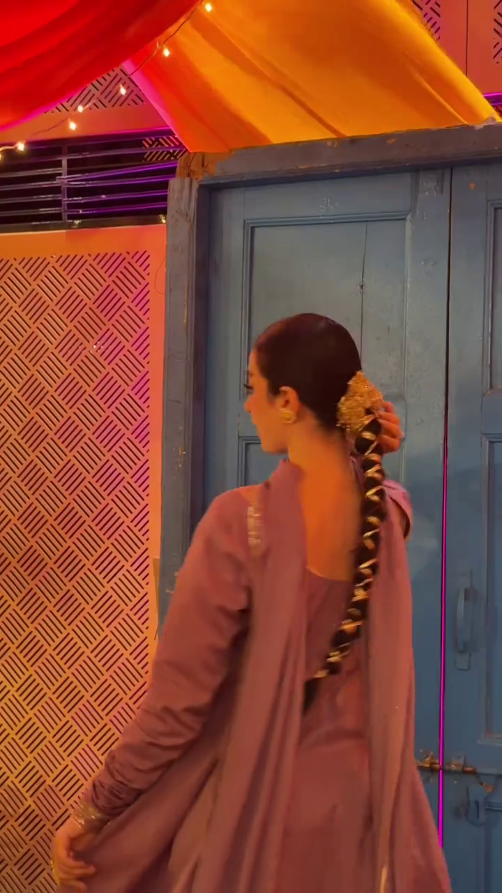 Elegant Mauve Kurta Set with Embroidered Palazzo Pants