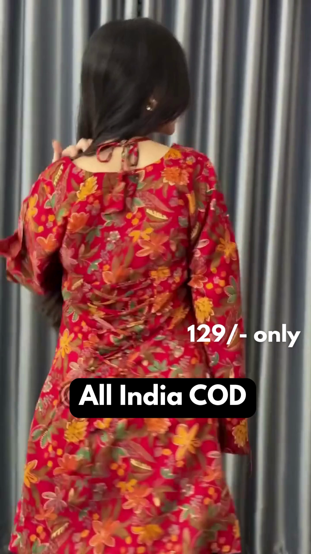 Floral Crimson Everyday Tunic Set