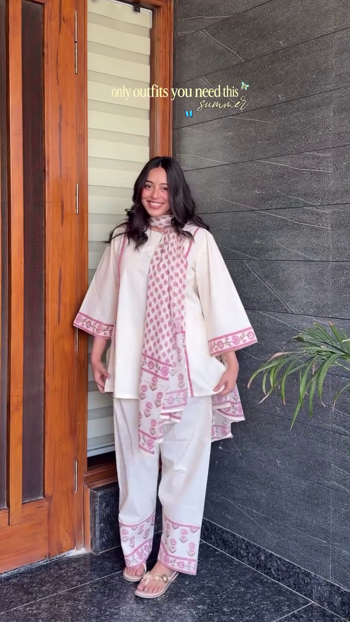 Summer Breeze Printed Cotton Suit